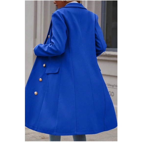 Classic Colorful Button up Double Breasted Jacket Coat - Picture 5 of 5